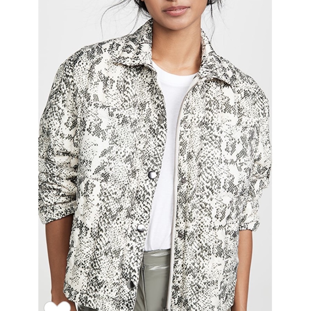 NWOT ATM Anthony Thomas Melillo snake print Down Quilted puff jacket size medium